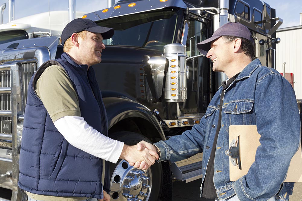 Truck Driver Handshake